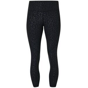 Sweaty Betty Black Leopard Embossed Print All Day Leggings Women’s size XXS